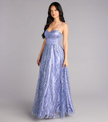 Abby Glitter Lace-Up Ball Gown