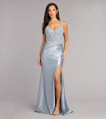 Aaliyah Rhinestone Corset Formal Dress