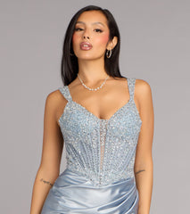 Aaliyah Rhinestone Corset Formal Dress