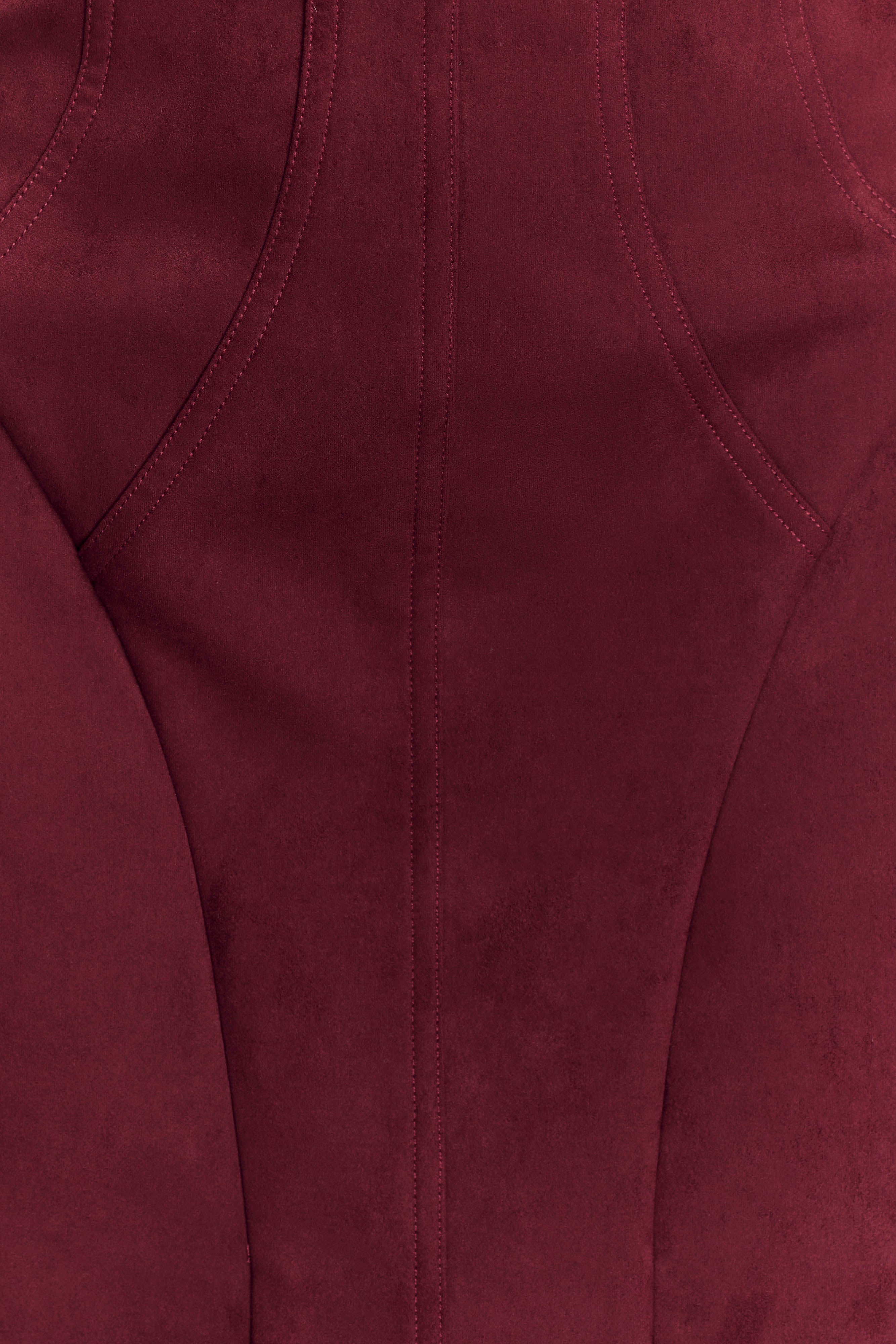 Andy Faux Suede Mini Dress - Wine