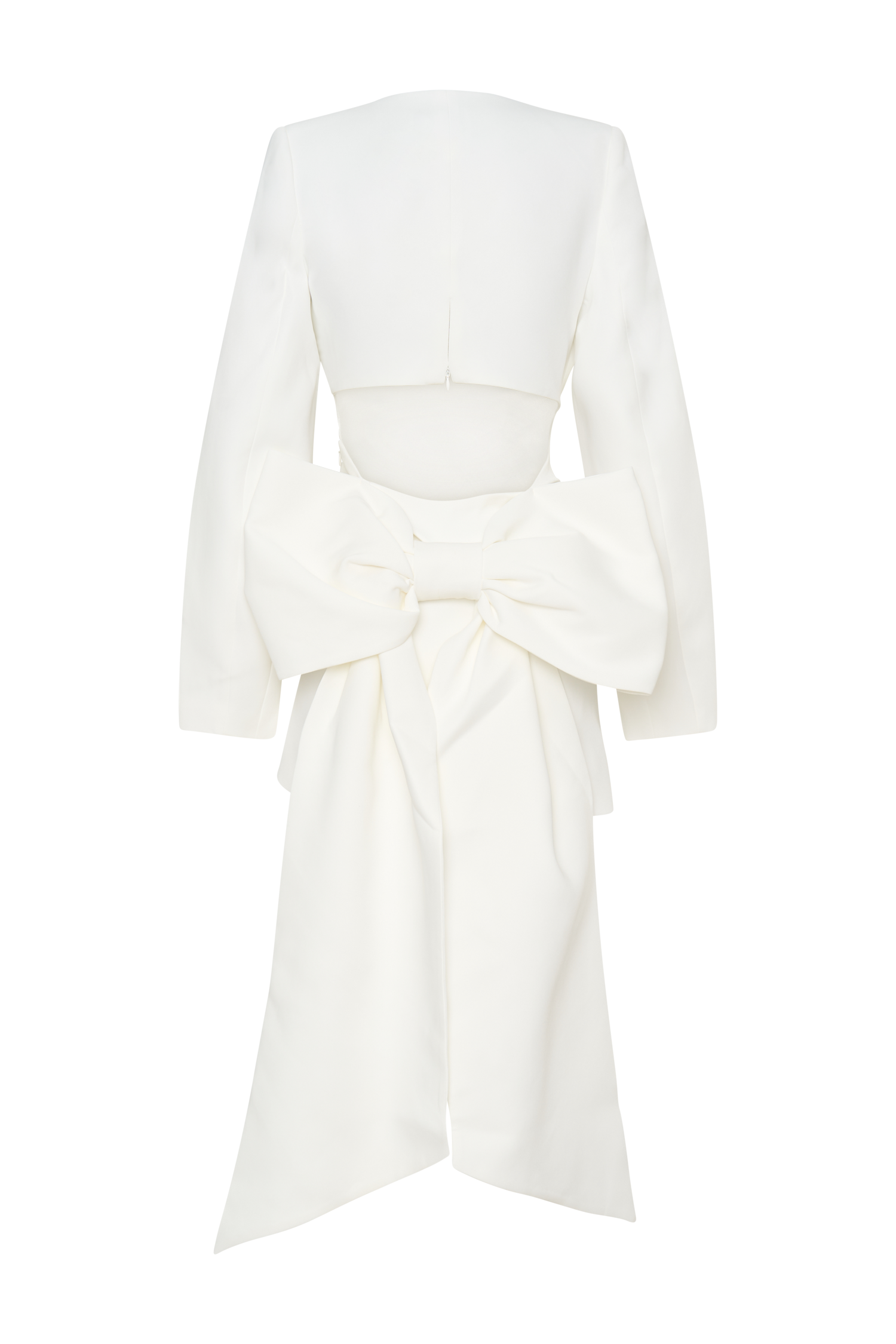Rosanna Suiting Bow Mini Dress - Ivory